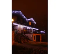 VALGUSKARDIN JÄÄPURIKAKUJULINE 100LED 5M KÜLM VALGE, VALGE KAABEL, JÄTKATAV