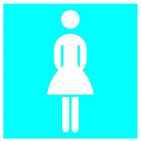 KLEEBIS NAISTE WC 10X10