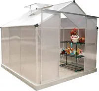 KASVUHOONE 5,9M2 244X244X225CM POLÜKARBONAAT