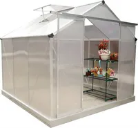 KASVUHOONE 7,45M2 244X305X225CM POLUKARBONAAT