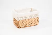 KORV 35X25X21 PUNUTUD RIIDEGA VALGE NAT. KANGAS