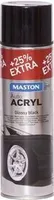 AEROSOOLVÄRV AUTO ACRYL MUST LÄIKIV 500ML