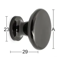 MÖÖBLINUPP ADRIAN 39MM MUST NIKKEL 1TK