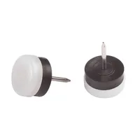 MÖÖBLIKAITSE PLASTIK NAELAGA VALGE 8TK 18MM Ø