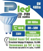 LEDLAMP 6W 460LM PAR16 GU10 PLED