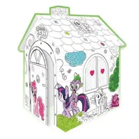MÄNGUASI VÄRVITAV KOKKUPANDAV MAJA KARTONG MY LITTLE PONY