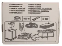PP-LINDI JAEKOMPLEKT, 600M 12MM LAIA MUSTA LINTI + 200 KLAMBRIT
