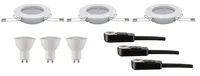 RIPPLAEVALGUSTI KOMPL.3X3W GU10 51MM VALGE NP