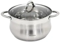 POTT WELLBERG 6,6L ROOSTEVABA, KLAASKAANEGA, 24X14CM, 18/10