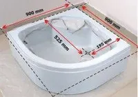 DUŠINURK BREEZZ ORION WS-90 KÕRGE ALUSVANNIGA 90X90X38/197CM