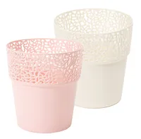 LILLEPOTT ROSA Ø11,5CM ELEVANDILUU, PLASTIK