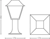 AIAVALGUSTI PHILIPS ALPENGLOW PEDESTAL MUST E27 IP44 