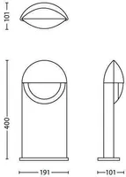 AIAVALGUSTI PHILIPS CAPRICORN ANTRATSIIT 6W LED 600LM IP44 