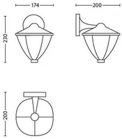 FASSAADIVALGUSTI PHILIPS ROBIN MUST 4,5W LED 430LM IP44 