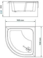 MASSAAŽIKABIIN MOONLIGHT HYDRO LUX 90X90X45/220CM