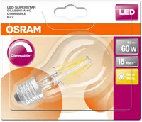 LED LAMP OSRAM LED RETROFIT CLASSIC 6,5W E27 A60 2700K 806LM DIMMERDATAV