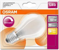 LED LAMP OSRAM LED RETROFIT CLASSIC 6,5W E27 A60 2700K 806LM DIMMERDATAV MATT
