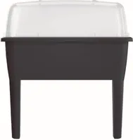 RÕDUKAST 77X38X82CM PROSPERPLAST PLASTIK KATTEGA JALGADEL MUST