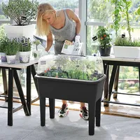 RÕDUKAST 77X38X82CM PROSPERPLAST PLASTIK KATTEGA JALGADEL MUST