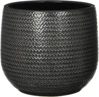 LILLEPOTIÜMBRIS MICA DECORATIONS GABRIEL POT ROUND GREY - H20XØ25CM HALL