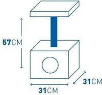 LEMMIKLOOMA KRAAPIMISPOST CHRISTA DUVO+ 31X31X57CM BEEZ