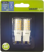 LED LAMP 3,5W G9 320LM 3000K 2TK PAKIS SMARTLIGHT