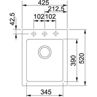 GRANIIT VALAMU MARIS MRG610-42 FRANKE 425X520X200MM VALGE