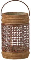 LATERN HOUSE OF SEASONS HURRICANE LIGHT RUST Ø17,5X26CM