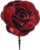 KUNSTLILL ROOS Ø12X7CM PUNANE