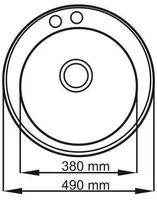 VALAMU GRANIIT GRANITE VELA Ø490X170MM MUST