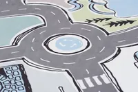 VAIP 4LIVING LIIKENNE 100X150CM SININE/ROHELINE