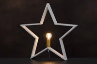 JÕULUVALGUSTUS FINNLUMOR TÄHT 46X44X5CM PUIT E14 VALGE