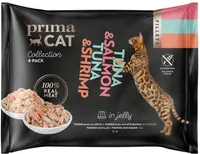 KASSIEINE PRIMACAT FILLETS TUUNIKALA LÕHE+TUUNIKALA KREVETT TARRENDIS 4X50G