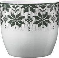 ÜMBRISPOTT SOENDGEN KERAMIK KOOTUD TÄHT Ø14X13CM ROHELINE