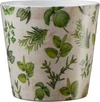 ÜMBRISPOTT SOENDGEN KERAMIK HERBS NATURE Ø14X13CM