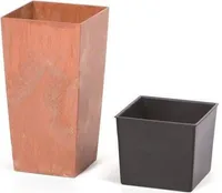 LILLEPOTT PROSPERPLAST URBI SQUARE EFFECT 22CM TERRA