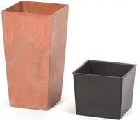 LILLEPOTT PROSPERPLAST URBI SQUARE EFFECT 40CM TERRA