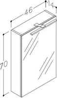 PEEGELKAPP RB BATHROOM SCANDIC LED 46X14X70CM VALGE