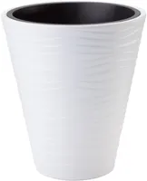 LILLEPOTT FORM-PLASTIC DUNES ÜMAR VALGE 40CM