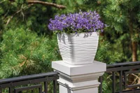 LILLEPOTT FORM-PLASTIC SAHARA KANDILINE VALGE 13CM