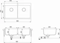 VALAMU AQUASANITA GRANIIT SQM200-111W 860X500X200MM LIIV