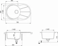 VALAMU AQUASANITA GRANIIT SR101-601AW 780X500X195MM MUST