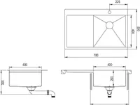 VALAMU AQUASANITA ROOSTEVABA LUN101N-R 780X500X200MM PAREM