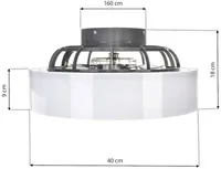 LAELAMP VENTILAATORIGA MILAGRO MISTRAL 45W PULT VALGE