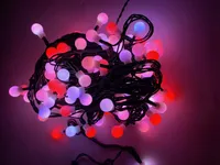 VILKUV JÕULUVALGUSTUS ECO BRIGHT CHERRY 100LED, IP44, 9,9M, MITMEVÄRVILINE