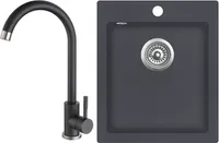 VALAMU JA SEGISTI KOMPLEKT AQUASANITA GRANIIT MUST