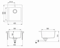 VALAMU JA SEGISTI KOMPLEKT AQUASANITA GRANIIT MUST