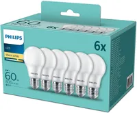 LED LAMP PHILIPS 8W A60 E27 2700K MATT 6TK PAKIS PHILIPS