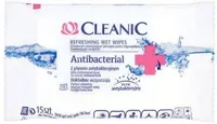 SALVRÄTIKUD CLEANIC ANTIBAKTERIAALSED VÄRSKENDAVAD 15TK PAKIS