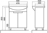 VALAMUKAPP AQUARODOS QUADRO 50X42X85 VALAMUGA VALGE